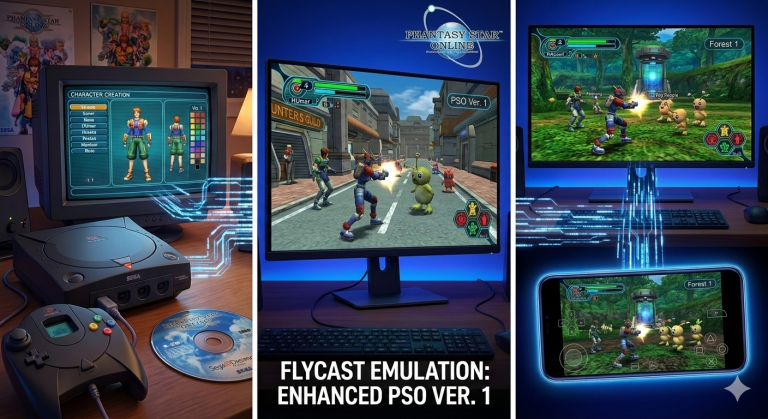 ¡El Sueño Sigue Vivo! Phantasy Star Online Crossplay Total entre Dreamcast y RetroArch🌀⚔️